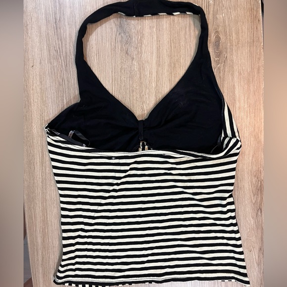 Flattering Vintage Striped Halter Top - Picture 2 of 3